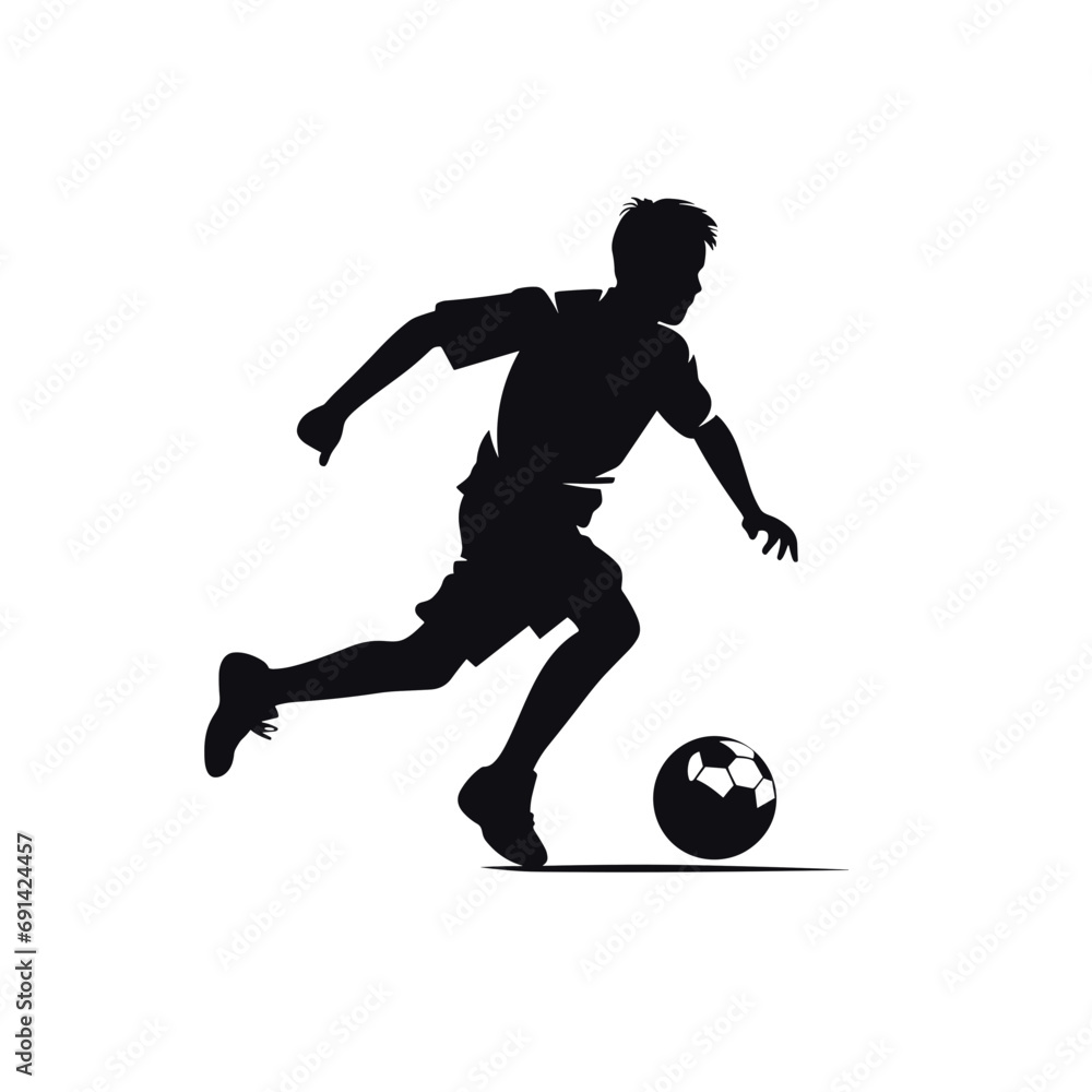 soccer player silhouette