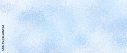 Blue winter vector art background for cover design, cards, flyer, poster, banner. Blur blue glass texture with bokeh. Hand drawn Christmas illustration. Merry Christmas! Frozen glass backdrop. Snow.