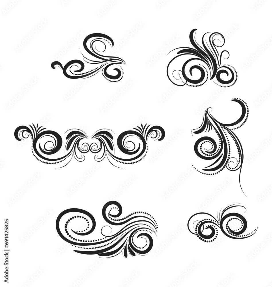 Beautiful artistic decorative floral set Beautiful artistic decorative floral set