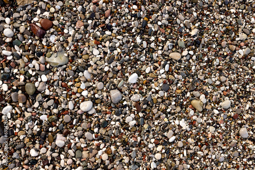 Colorful pebbles on the sea beach in Montenegro. Wallpaper