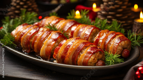 Christmas homemade Bacon Pigs