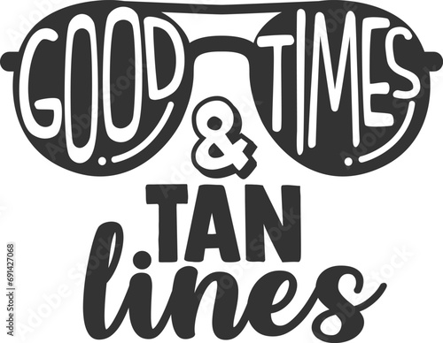 Good Times And Tan Lines - Summer Illustration
