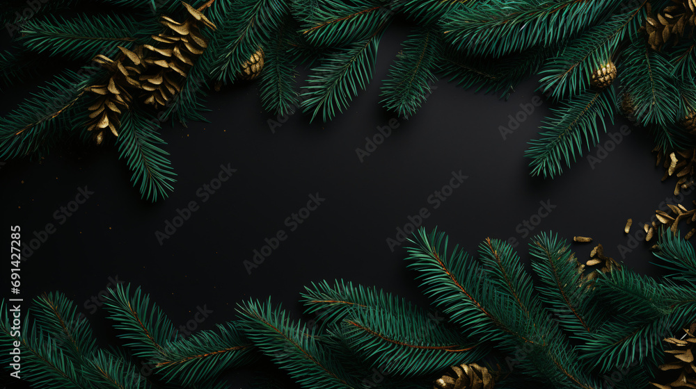 Christmas or New Year decoration background