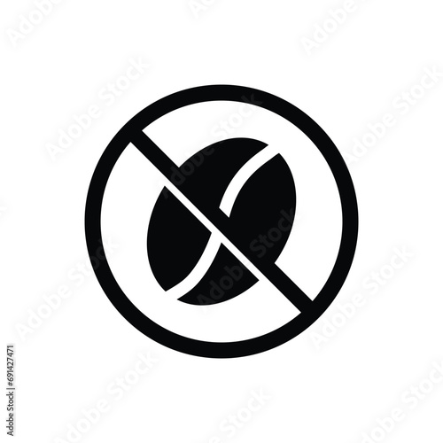 No caffeine, no coffee The circle prohibiting sing 