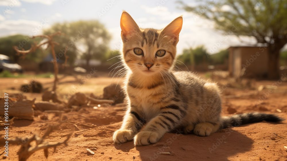 Beautiful, cute cat from Burkina Faso Beautiful, cute cat from Burkina Faso