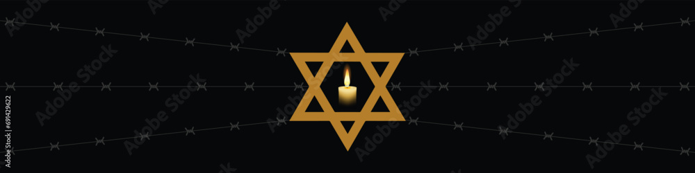 International Holocaust Remembrance Day vector. Star of David . January 27. Important day International Holocaust Remembrance Day vector. Star of David . January 27. Important day