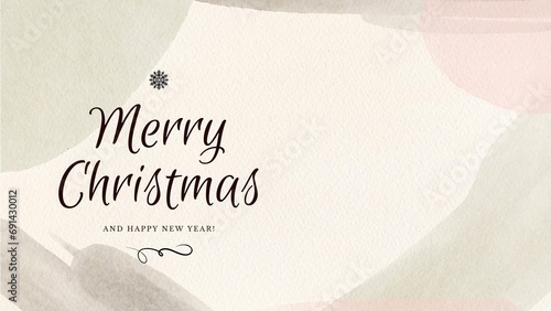 Merry Christmas and New Year card with aesthetic vibes