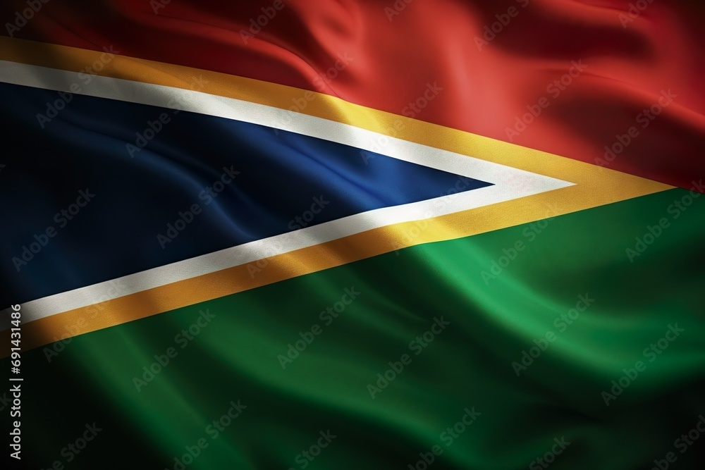 Fototapeta premium close-up shot of republic realistic south african flag