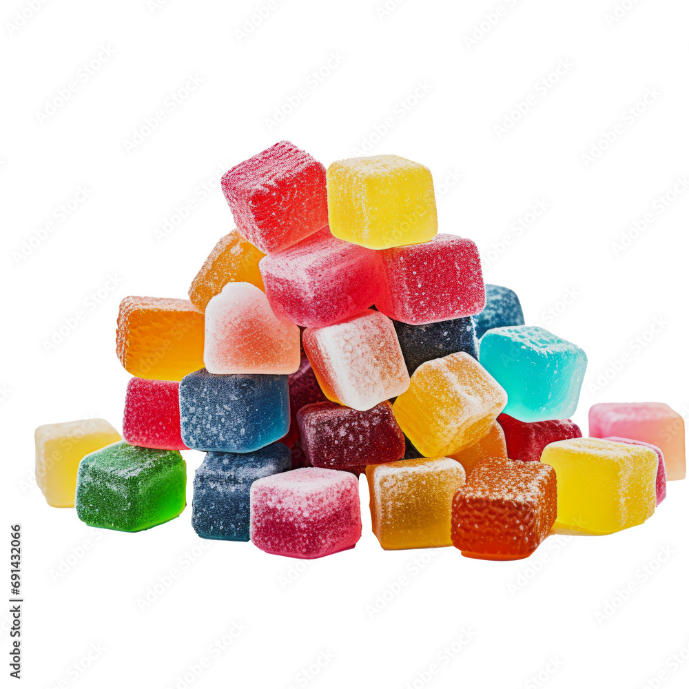 Colorful Stacked Gummy Candies Isolated on White. A playful stack of assorted colorful gummy candies. Colorful Stacked Gummy Candies Isolated on White. A playful stack of assorted colorful gummy candies.