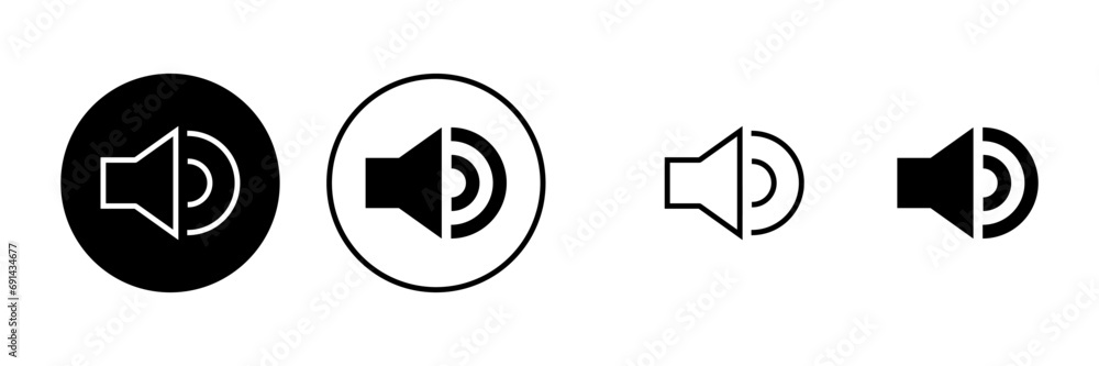 Speaker icons set. Volume icon. Loudspeaker icon vector. Audio. Sound