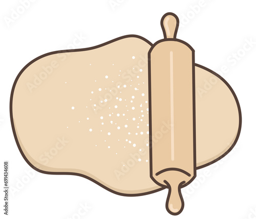 Принти на полотні dough and rolling pin