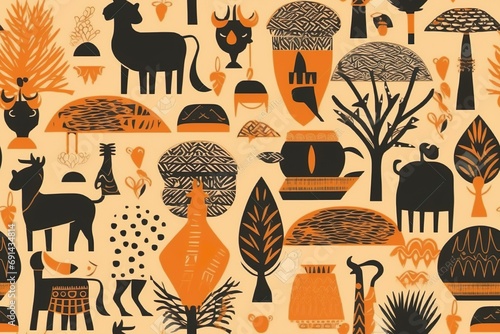 flat south african pattern design photo