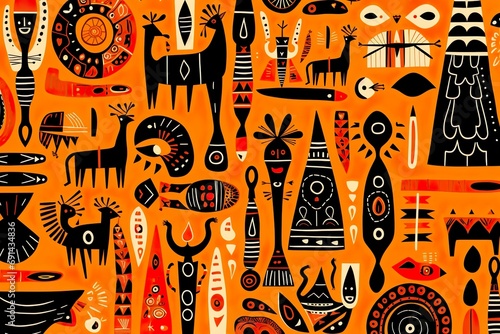 flat south african pattern design