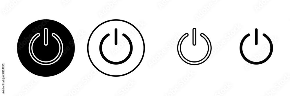 Power icons set. Power Switch Icon. Start power icon Power icons set. Power Switch Icon. Start power icon