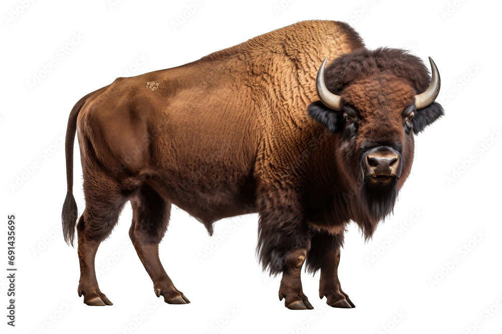 bison PNG isolated on white transparent background bison PNG isolated on white transparent background