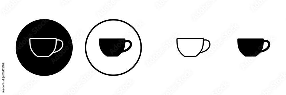 Coffee cup icons set. Coffee cup icon. Coffee vector icon. Tea Coffee cup icons set. Coffee cup icon. Coffee vector icon. Tea