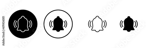 Bell Icons set. Notification symbol. Bell vector icon