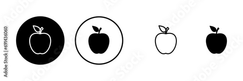 Apple icons set. Apple vector icon