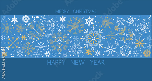 Merry Christmas and Happy New Year holiday design Snowflakes template  background for home decor, christmas market, cover, greeting card,  business card gift element Vector icon flat illustration