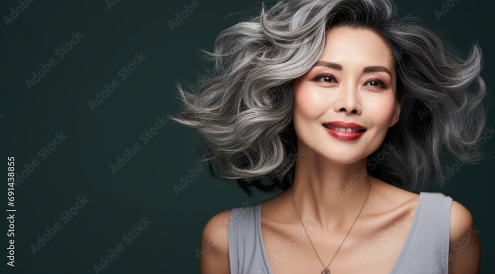 Eternal Beauty - Asian Woman in Health and Cosmetics Advertisement Eternal Beauty - Asian Woman in Health and Cosmetics Advertisement