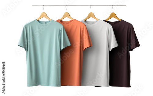 Men's T-Shirts isolated on a transparent background.