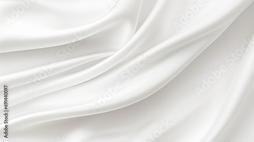 Shiny white fabric background, smooth white silk background, white fabric texture, Generative AI