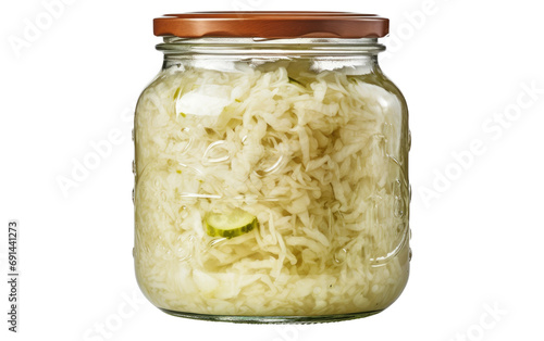 Fermented Sauerkraut Jar On Transparent Background