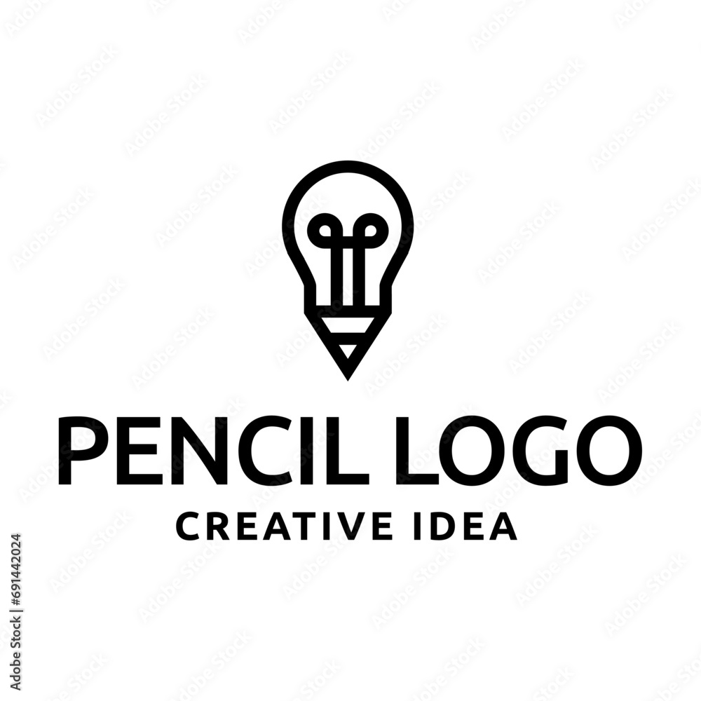 pencil vector illustration icon and logo of education on white background pencil vector illustration icon and logo of education on white background