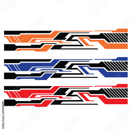 racing car body wrap livery sticker design vector