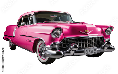 Vintage Pink Cadillac Allant On Transparent Background photo