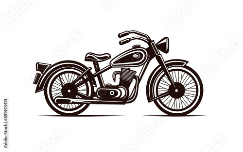 Antique Bike Insignia isolated on a transparent background.