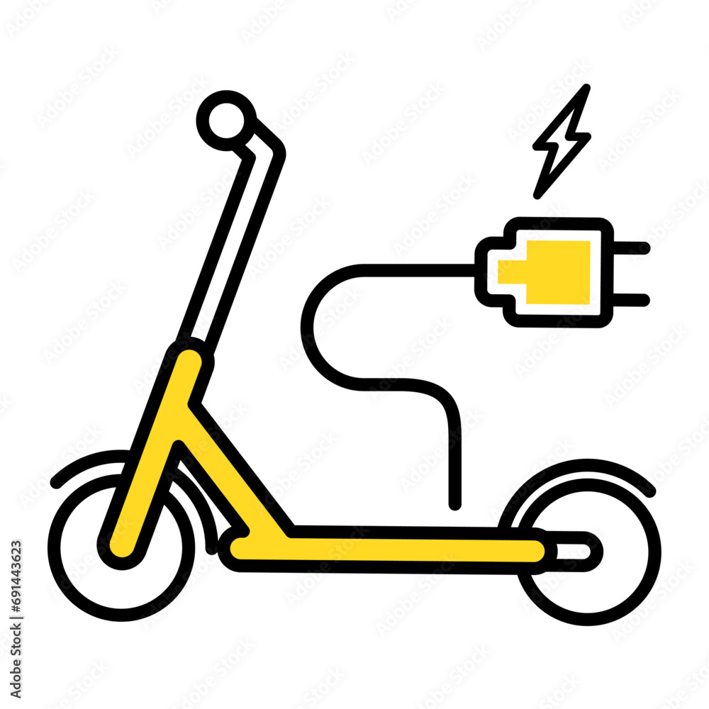 電動キックボードのシンプルなアイコン 電動キックボードのシンプルなアイコン