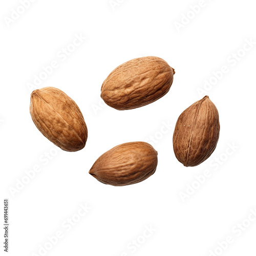 Nutmeg isolated on transparent background
