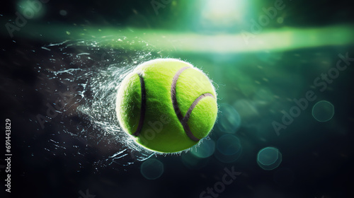 tennis ball on the grass © iwaart