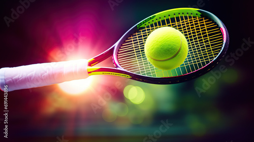 tennis racket and ball © iwaart