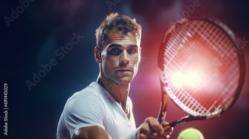 tennis player in action 