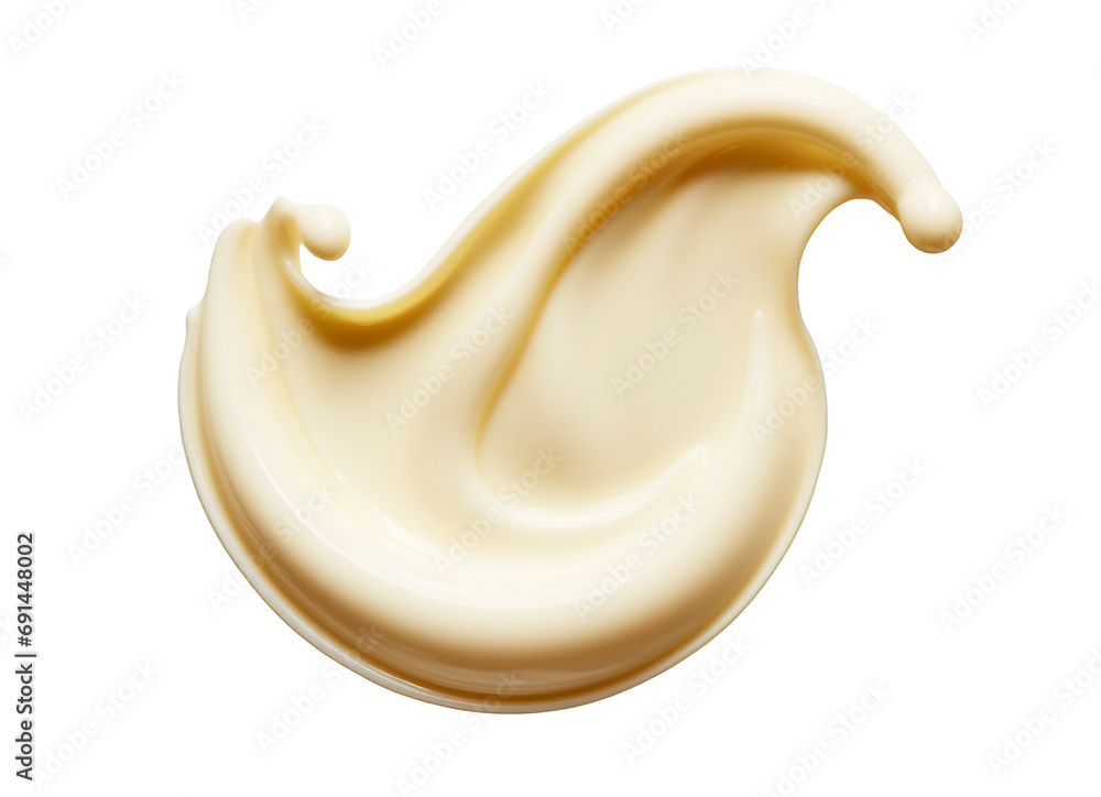 White condensed milk, Mayonnaise drop and splash isolated on transparent background White condensed milk, Mayonnaise drop and splash isolated on transparent background