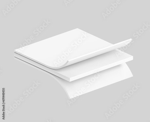 Three wavy layers with shadows. Vector illustration isolated on grey background. Great for presenting the structure and composition of materials, fabrics. EPS10.