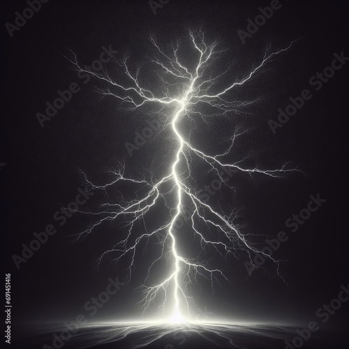 thunder overlay electrical bright glowing lightning isolated on black background  © Mo Stock