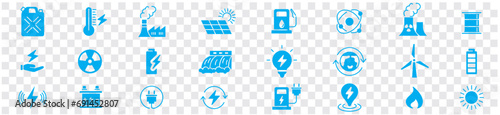 Electricity, Energy Types, Energy, icons collection editable stroke, Hydroelectric, Solar, Water, fire, Power Supply, Coal mine, vector illustration.