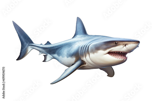 shark fish beast PNG isolated on white transparent background