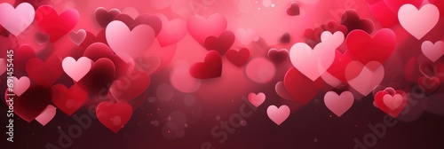Wallpaper Mural Valentine's Day discount poster with red and pink hearts Torontodigital.ca
