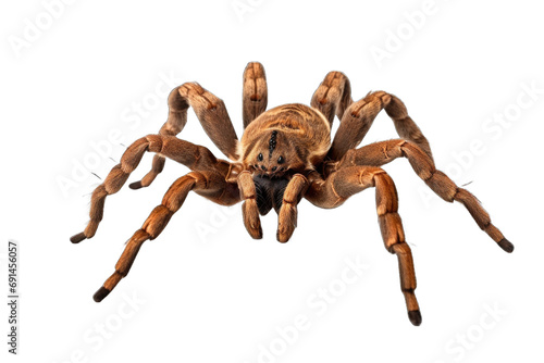 tarantula spider PNG isolated on white transparent background