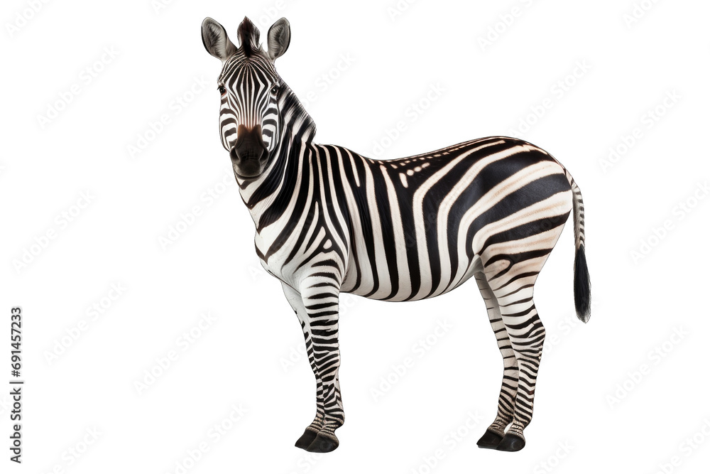 Fototapeta premium ZEBRA PNG isolated on white transparent background