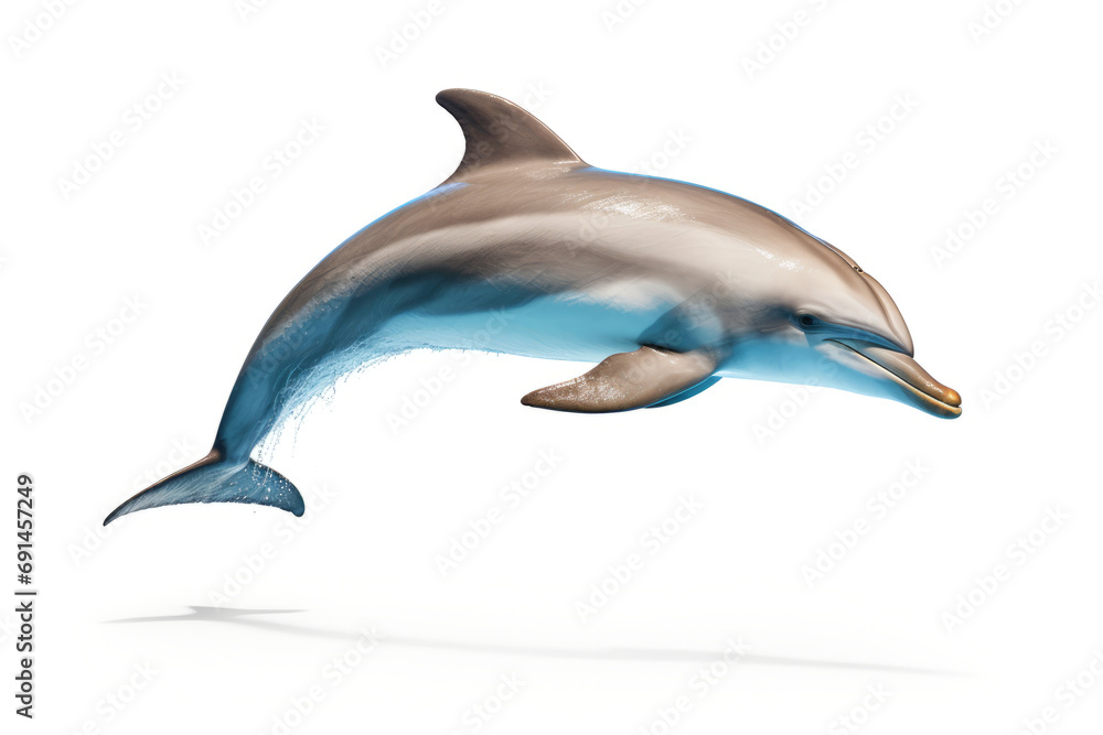 Fototapeta premium Dolphin isolated on white background 