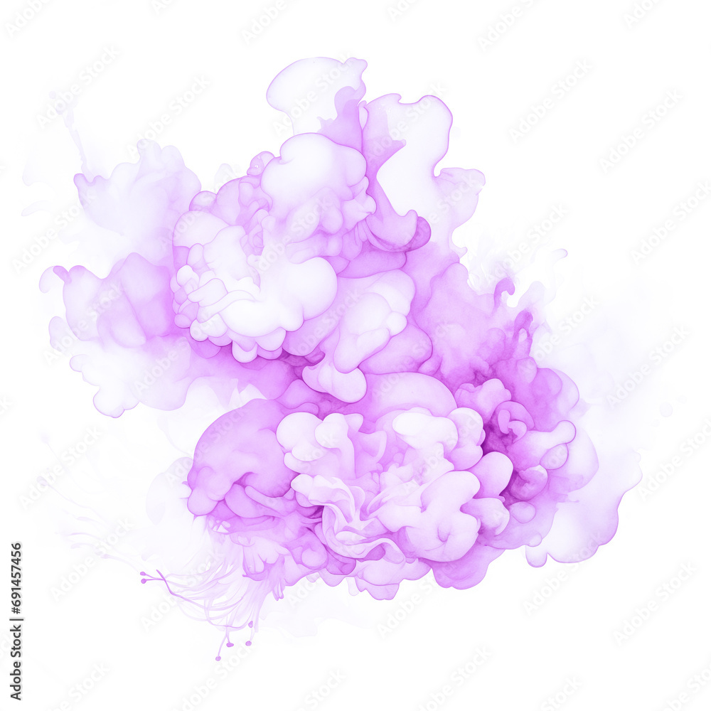 Fototapeta premium Abstract pink, purple background with smoke cloud. Isolated pop up think cloud, special effects graphic for white background clip art by Vita