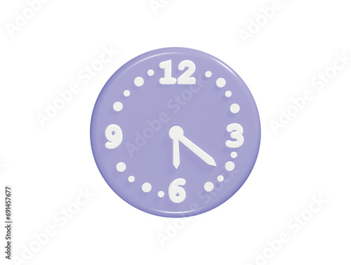 Watch icon 3d vector render