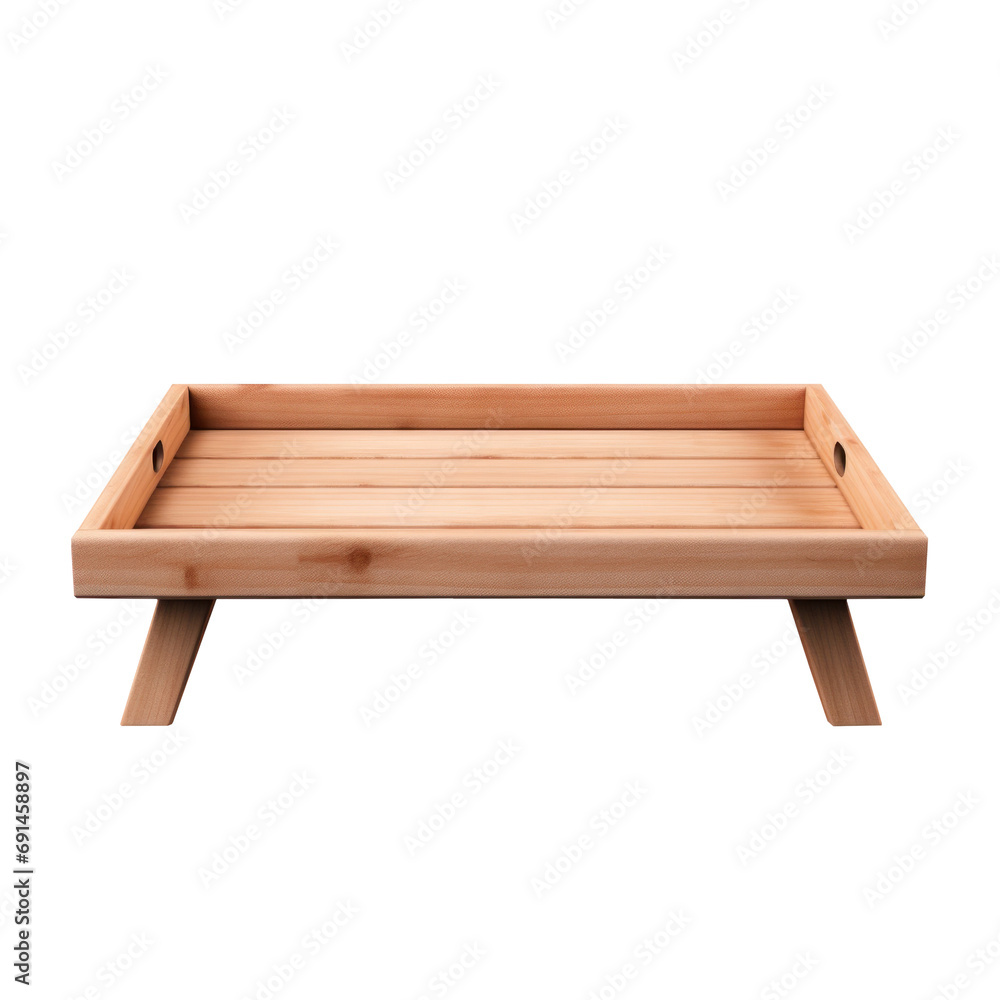 Wooden Bed Tray. Isolated on transparent background. Wooden Bed Tray. Isolated on transparent background.