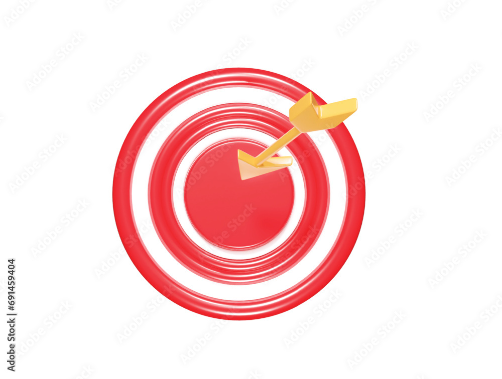 Target icon 3d render vector