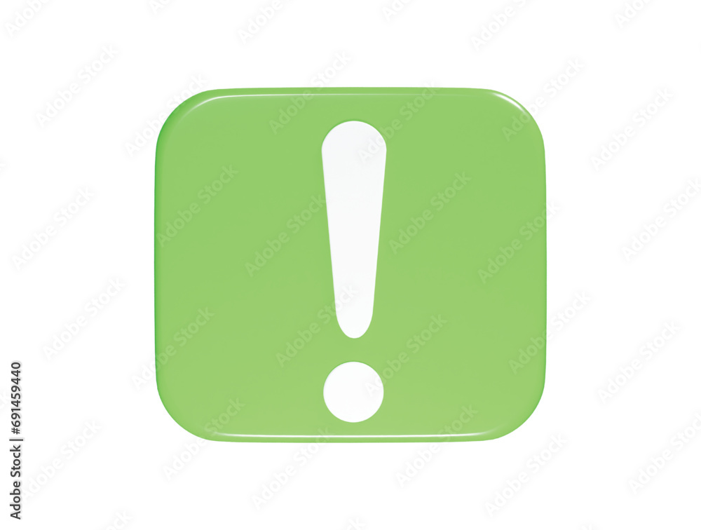 Exclaimed icon vector render element Exclaimed icon vector render element
